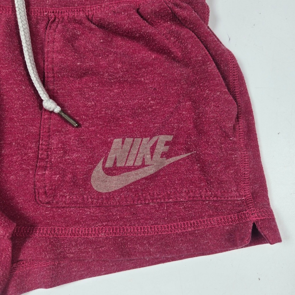 Nike Shorts Women XS Heathered Pink Drawstring Athletic Gym Loungewear Sport - Picture 2 of 7